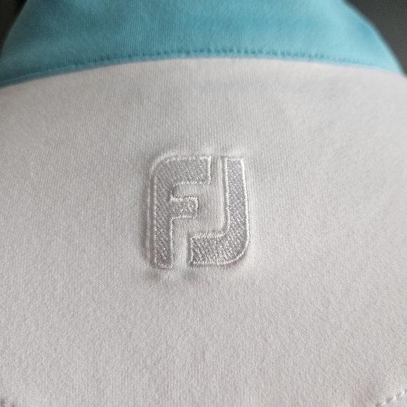 Foot Joy Womens S Golf Jacket Zip Up Track Style Aqua - Picture 7 of 12